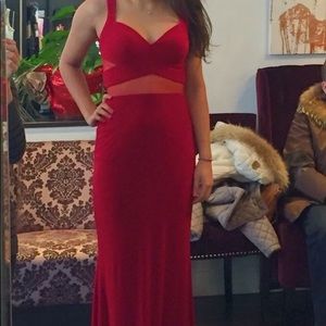 Red formal dress